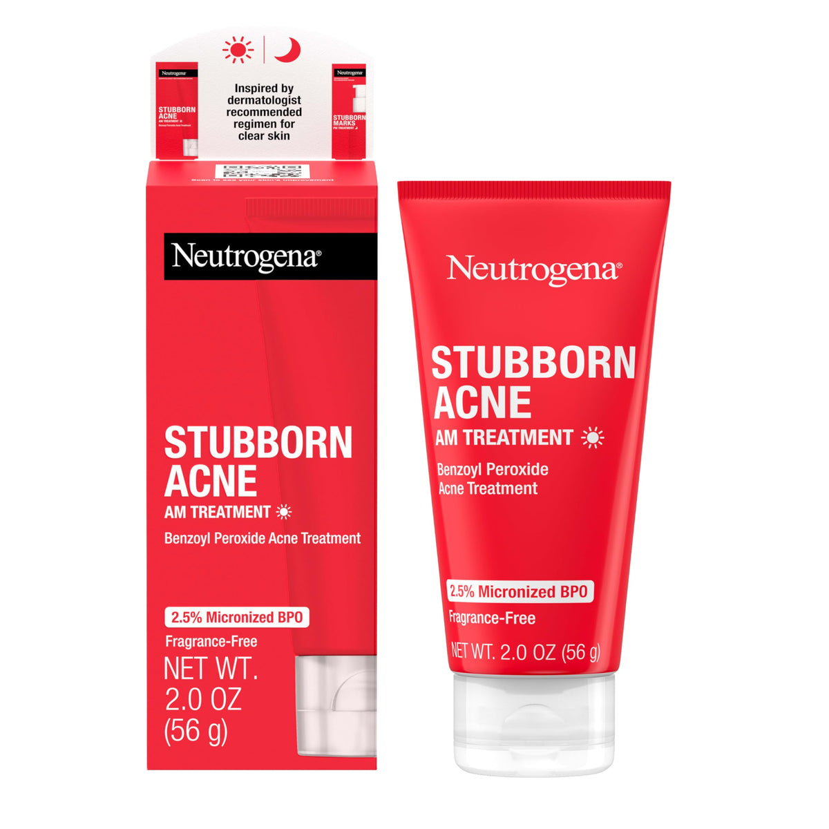 Neutrogena packaging front view showing compact 2 oz tube and clear labeling benefits