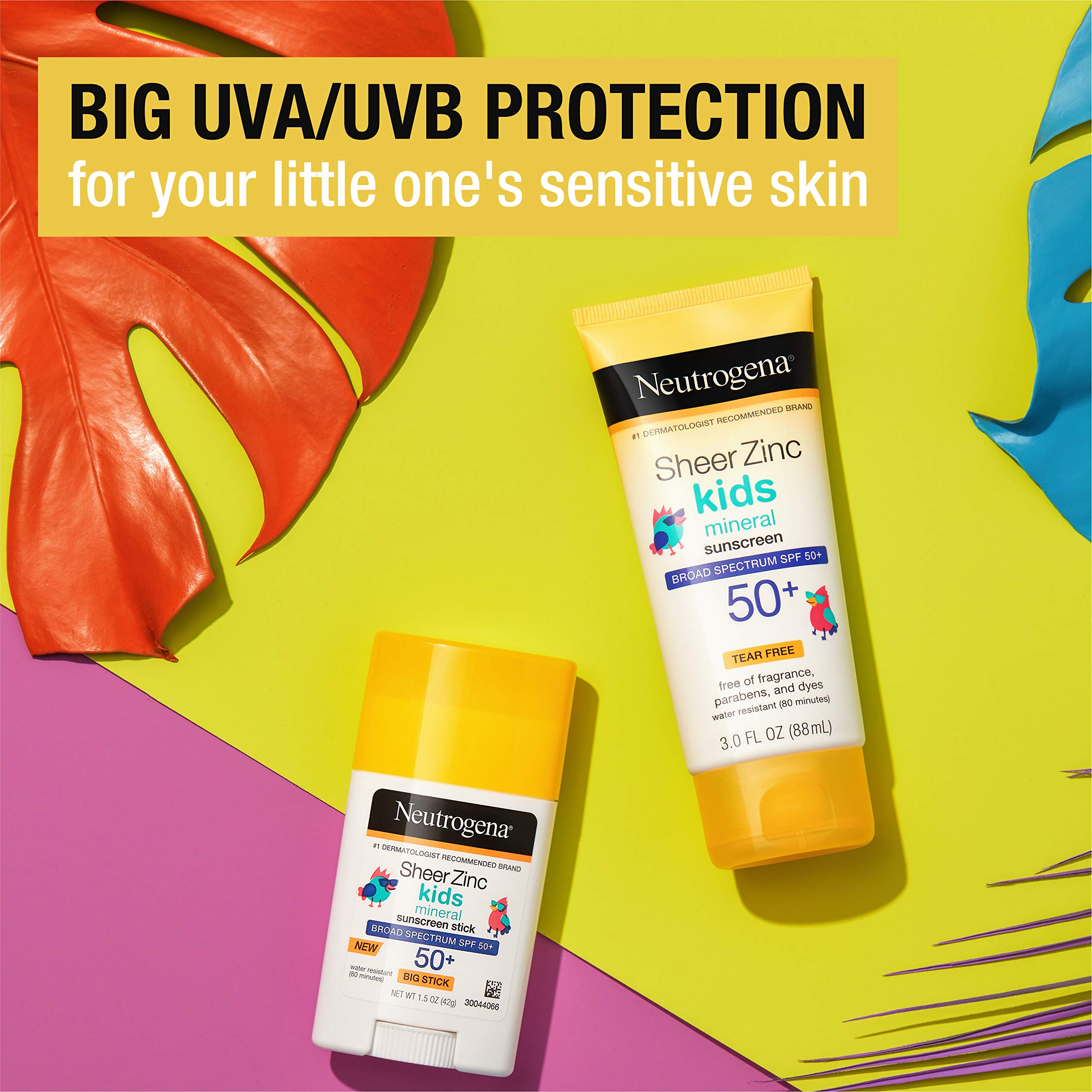 Neutrogena sunscreen stick with cap open demonstrating easy glide application benefit