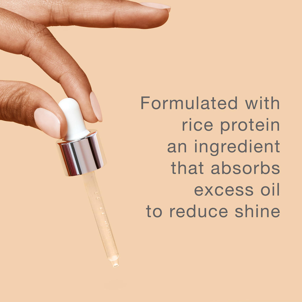 Neutrogena texture close-up showing lightweight serum consistency and quick-absorbing finish benefit