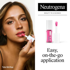 Neutrogena texture swatch on skin showing glossy hydration and true tint benefit