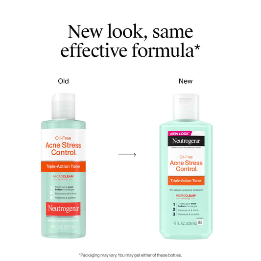 Neutrogena label close-up highlighting 2% salicylic acid and MicroClear
