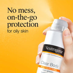 Neutrogena clear finish swatch on arm showing no white cast benefit