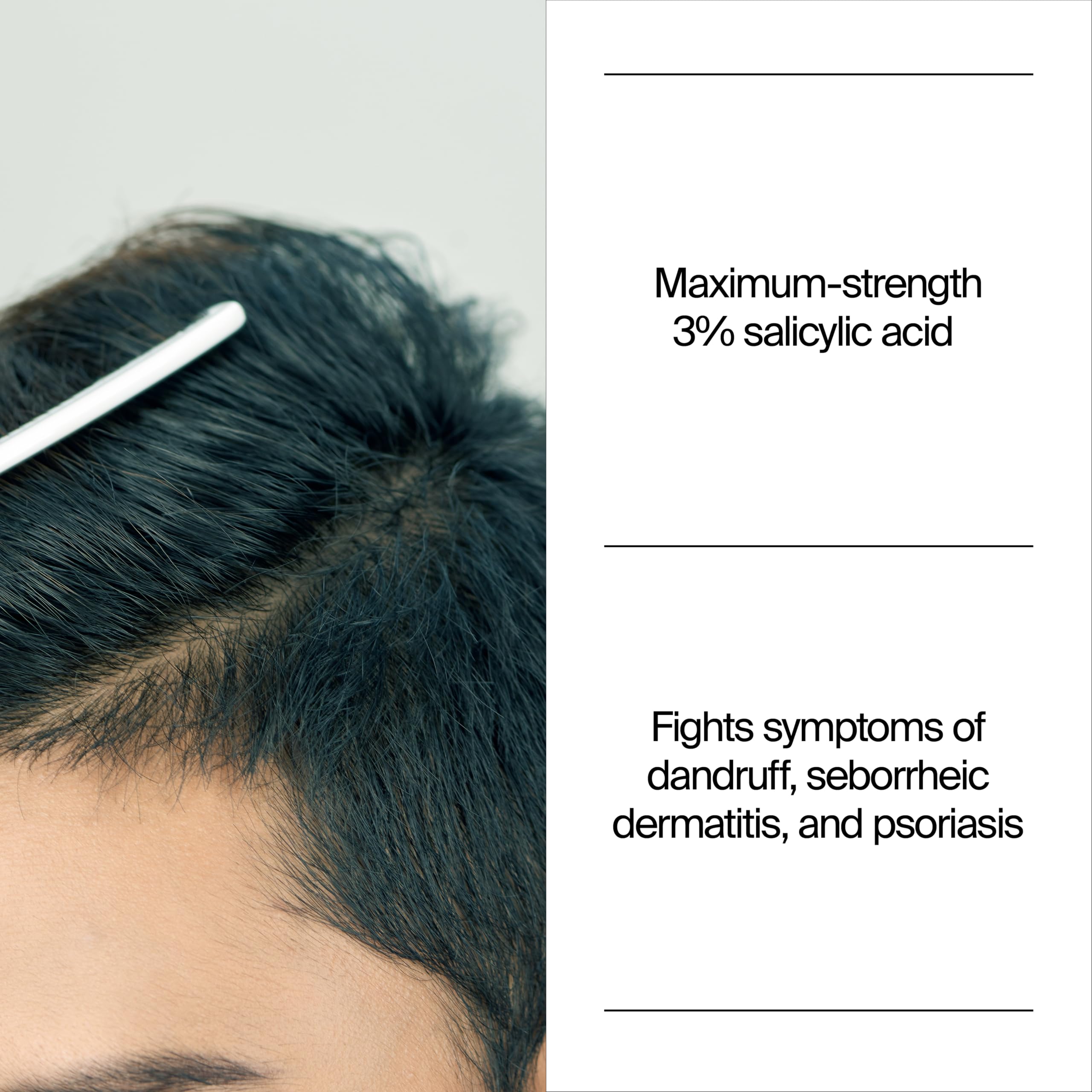 Neutrogena T/Sal foam lather on scalp demonstrating effective cleansing