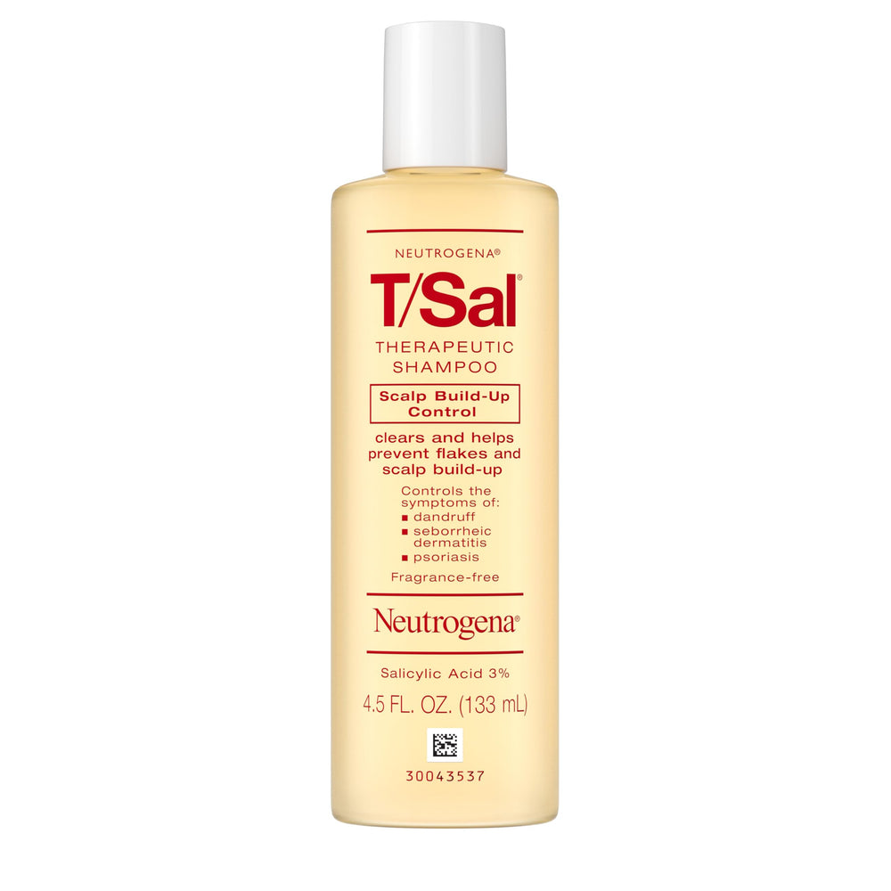Neutrogena T/Sal label close-up listing 3% salicylic acid benefits