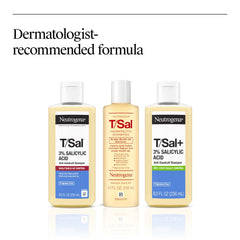 Neutrogena T/Sal held in hand showing 8 fl oz scale for size reference