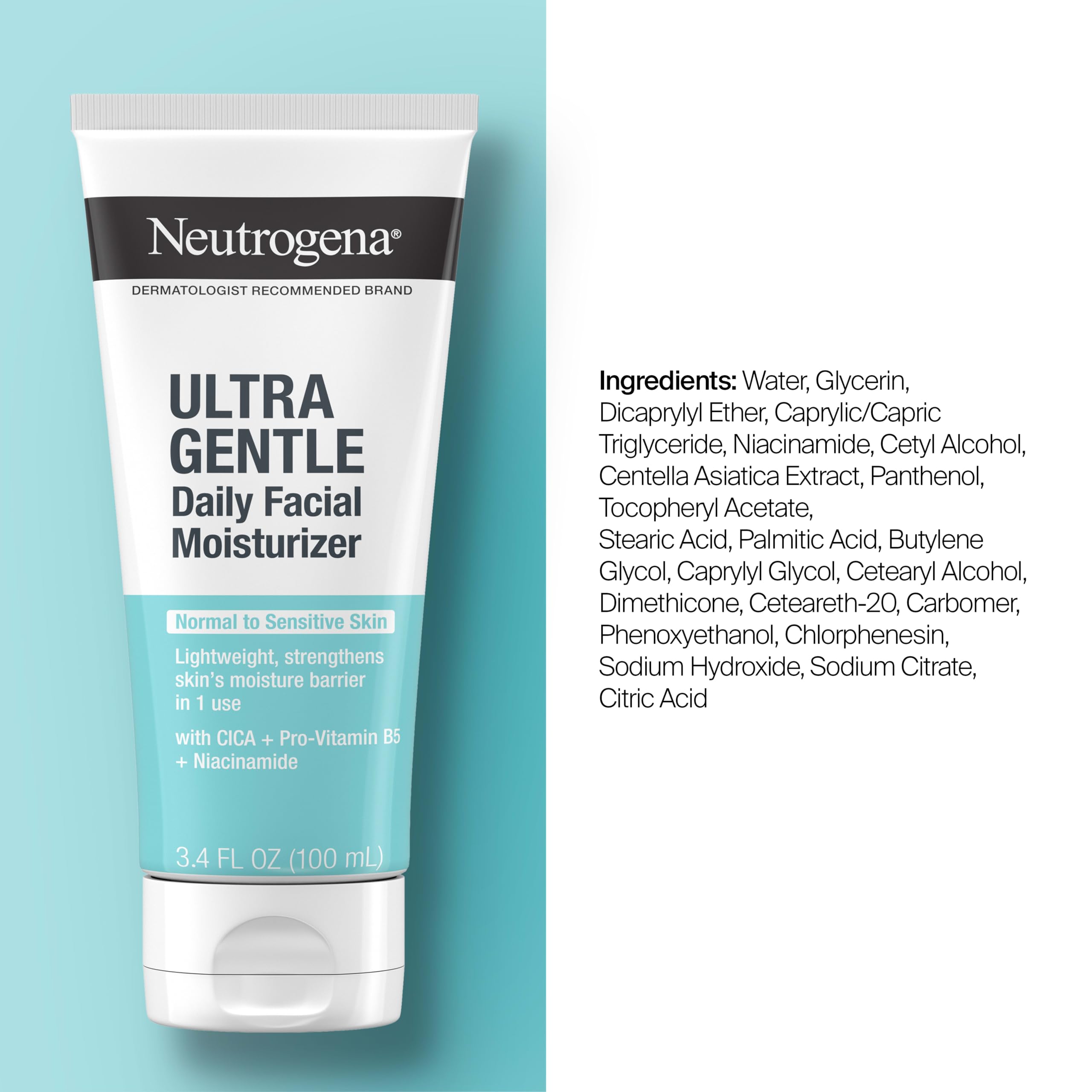 Neutrogena on bathroom shelf in routine setting promoting daily use