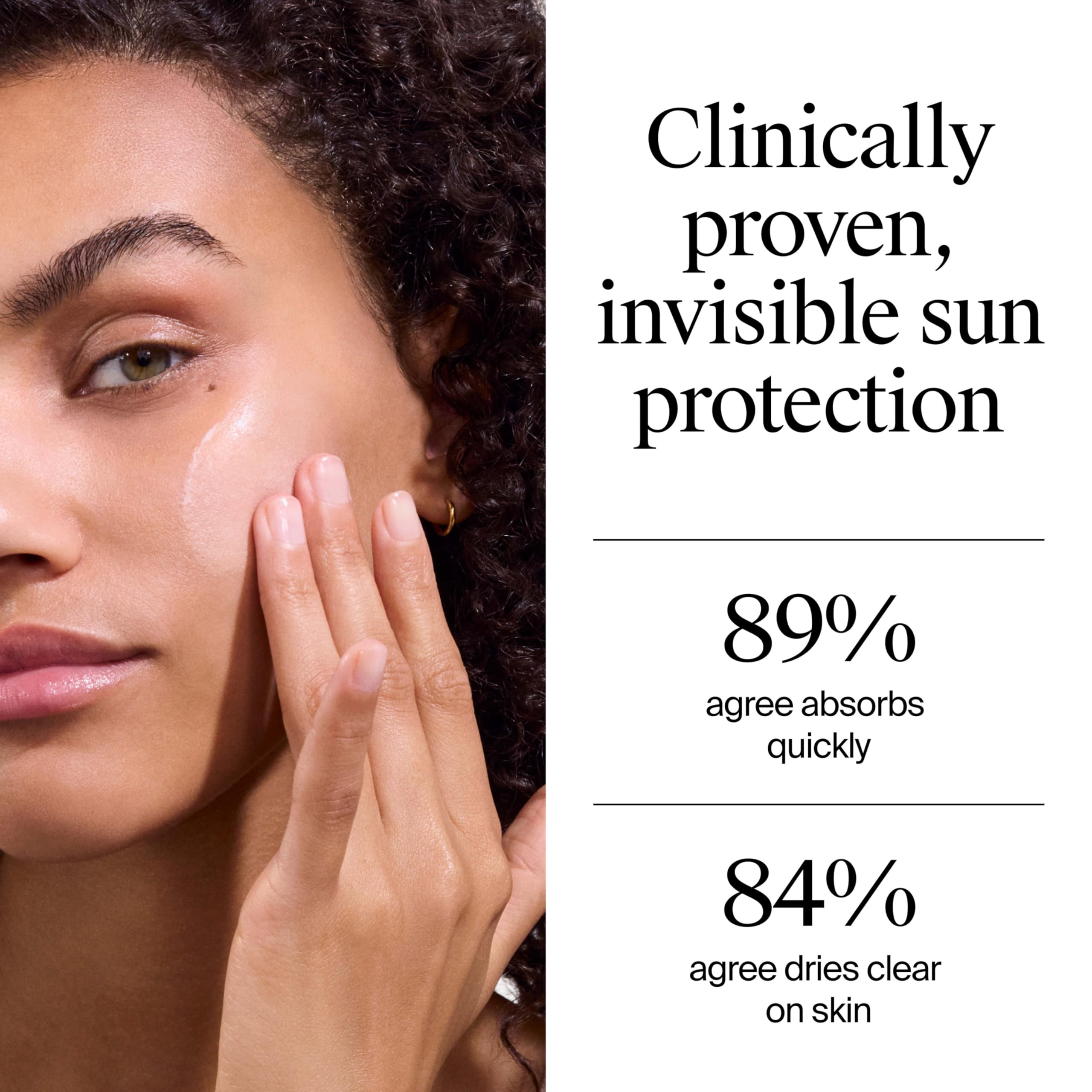 Neutrogena applied under makeup showing non-greasy finish benefit