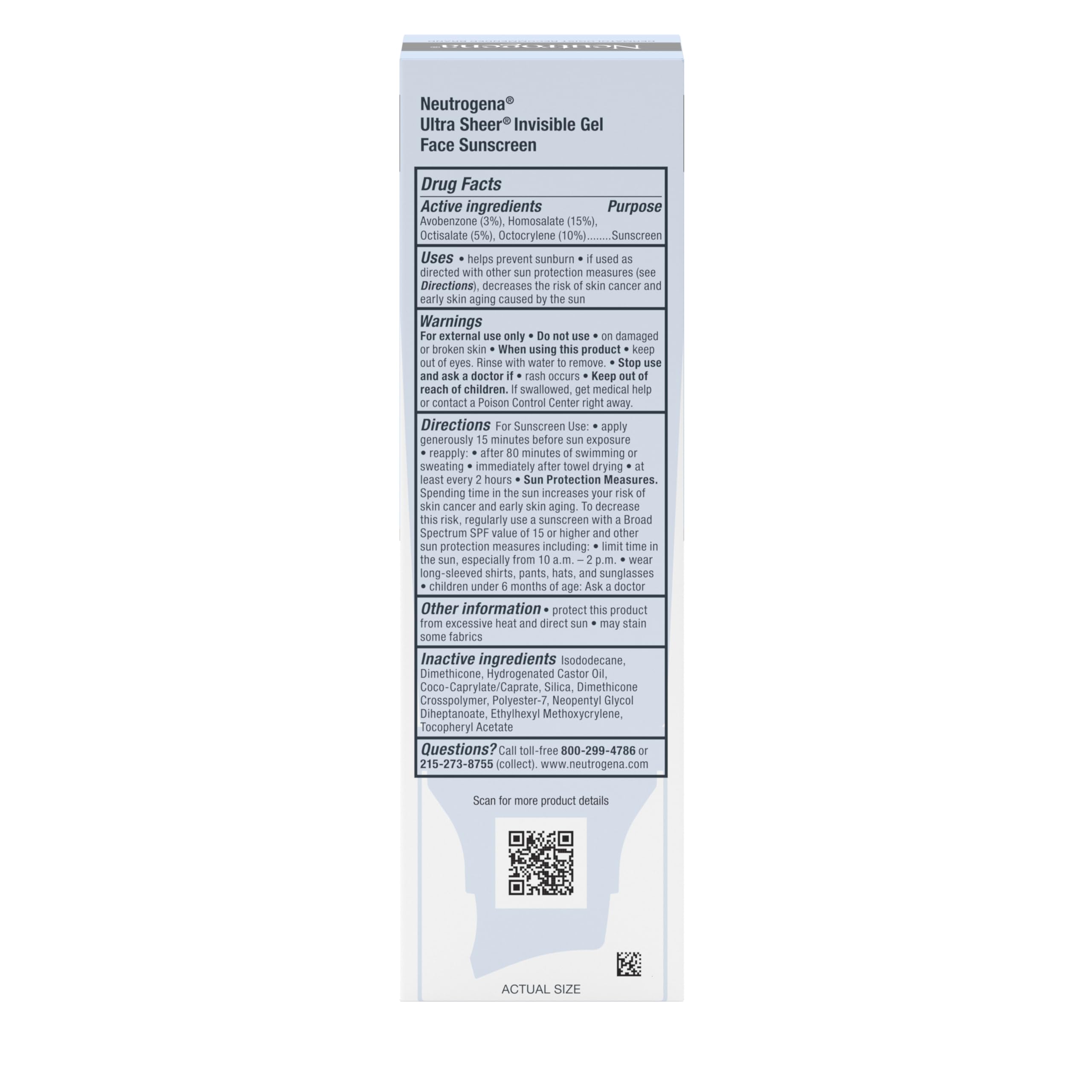 Neutrogena tube inside a small bag portraying on-the-go everyday sun care benefit