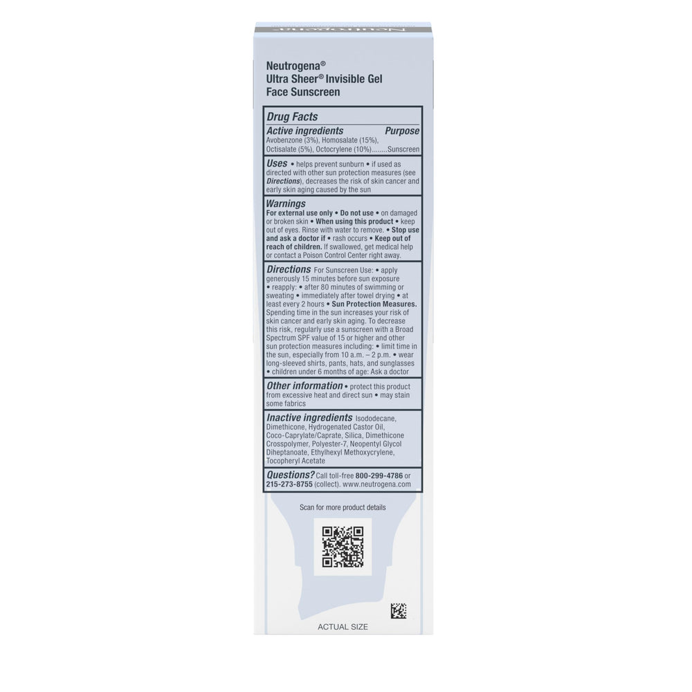 Neutrogena tube inside a small bag portraying on-the-go everyday sun care benefit