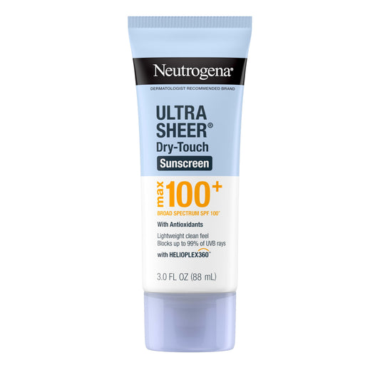 Neutrogena front packaging showing SPF 100+ protection and matte finish benefit