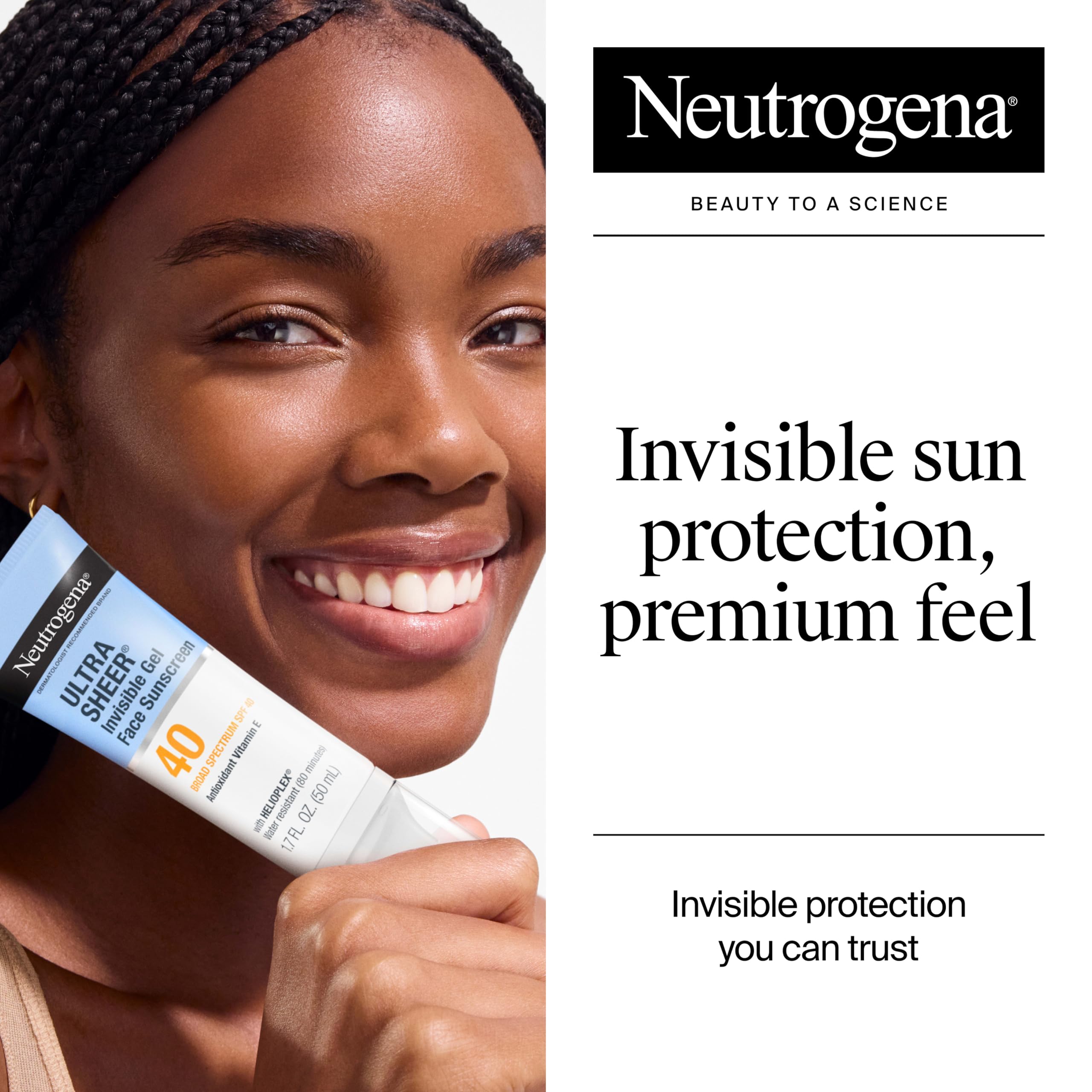 Neutrogena nozzle close-up for precise, mess-free dispensing benefit