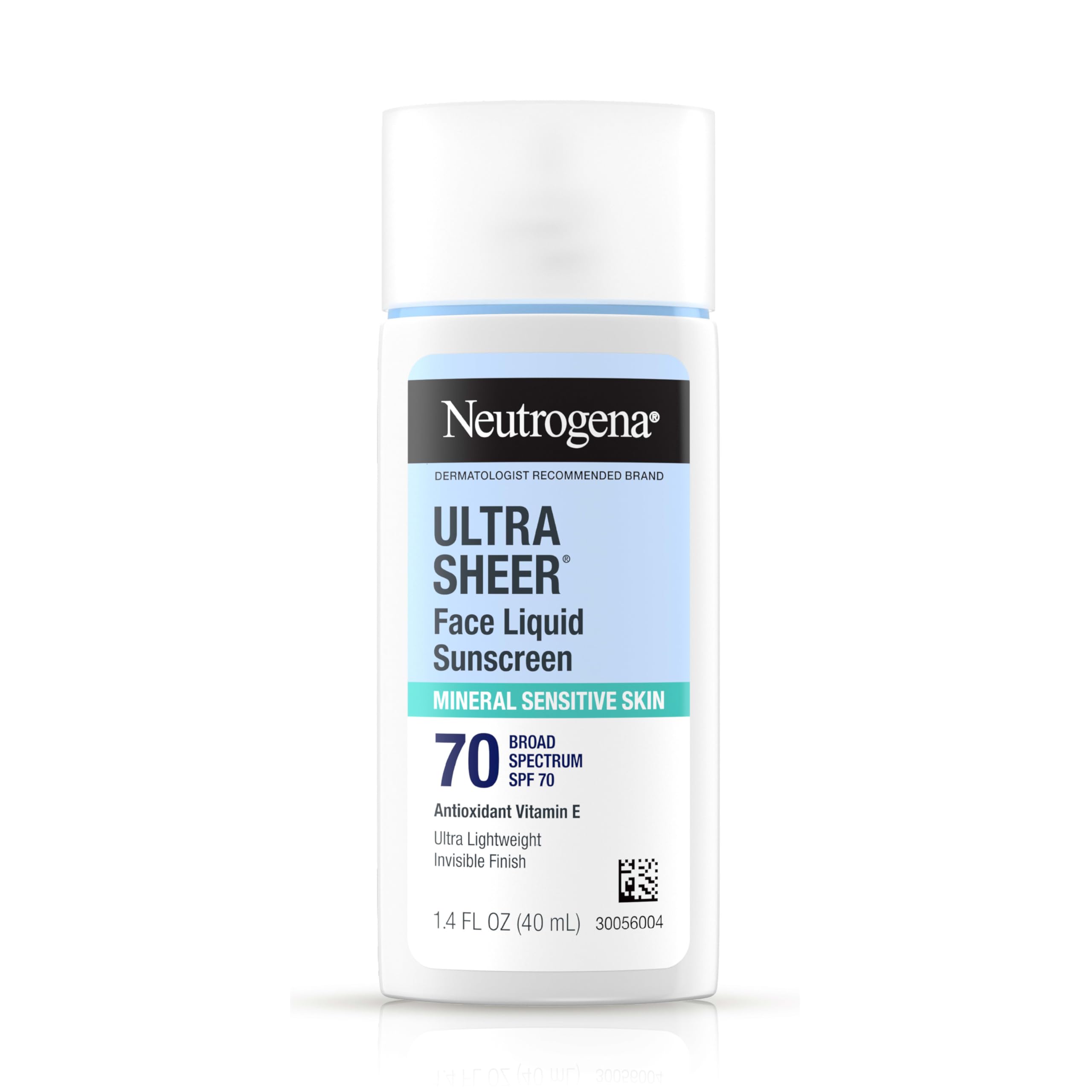 Neutrogena front tube view showing compact SPF 70 sunscreen benefit portability