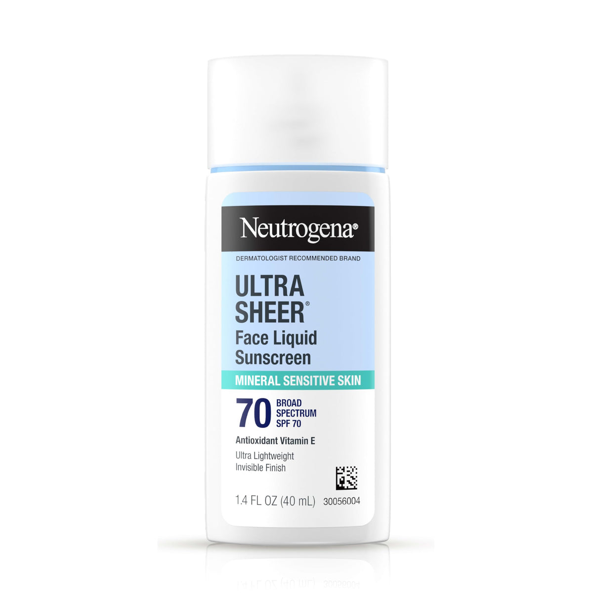 Neutrogena front tube view showing compact SPF 70 sunscreen benefit portability