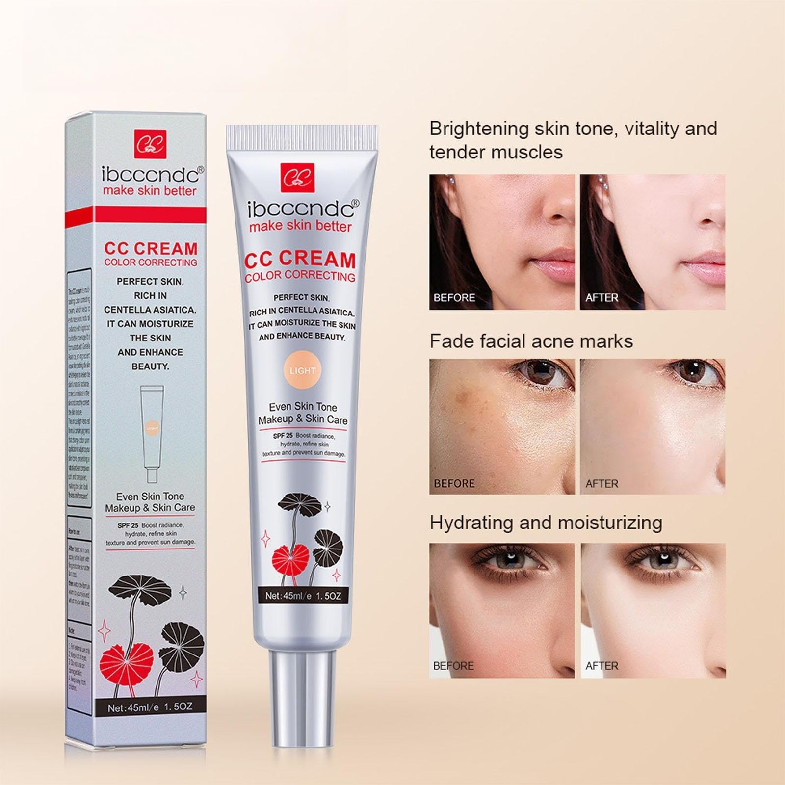 New Irven swatch on arm demonstrating color change and even skin matching benefit