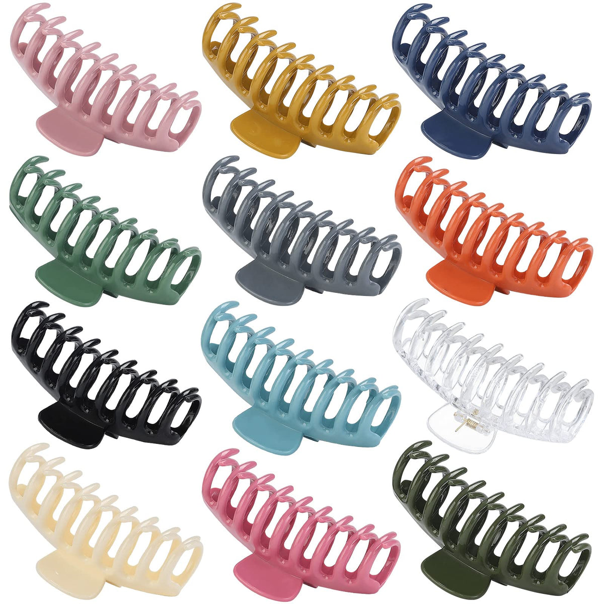 NEW LIVE front view of full 12-pack showing colorful clips and value