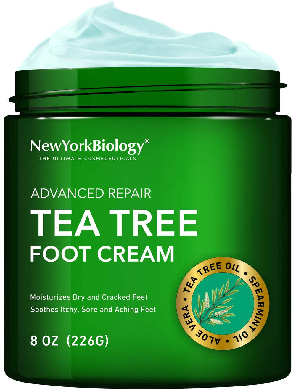NEW YORK BIOLOGY front jar view showing clean packaging and product benefits