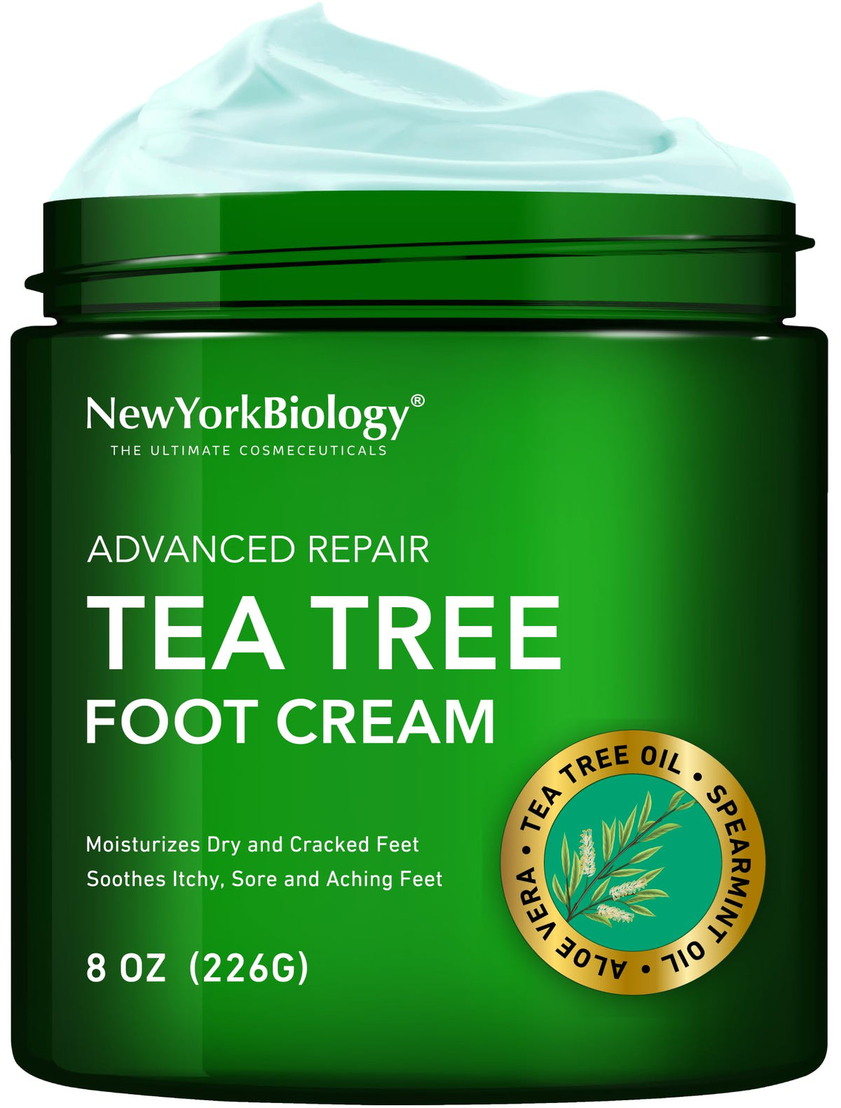 NEW YORK BIOLOGY front jar view showing clean packaging and product benefits