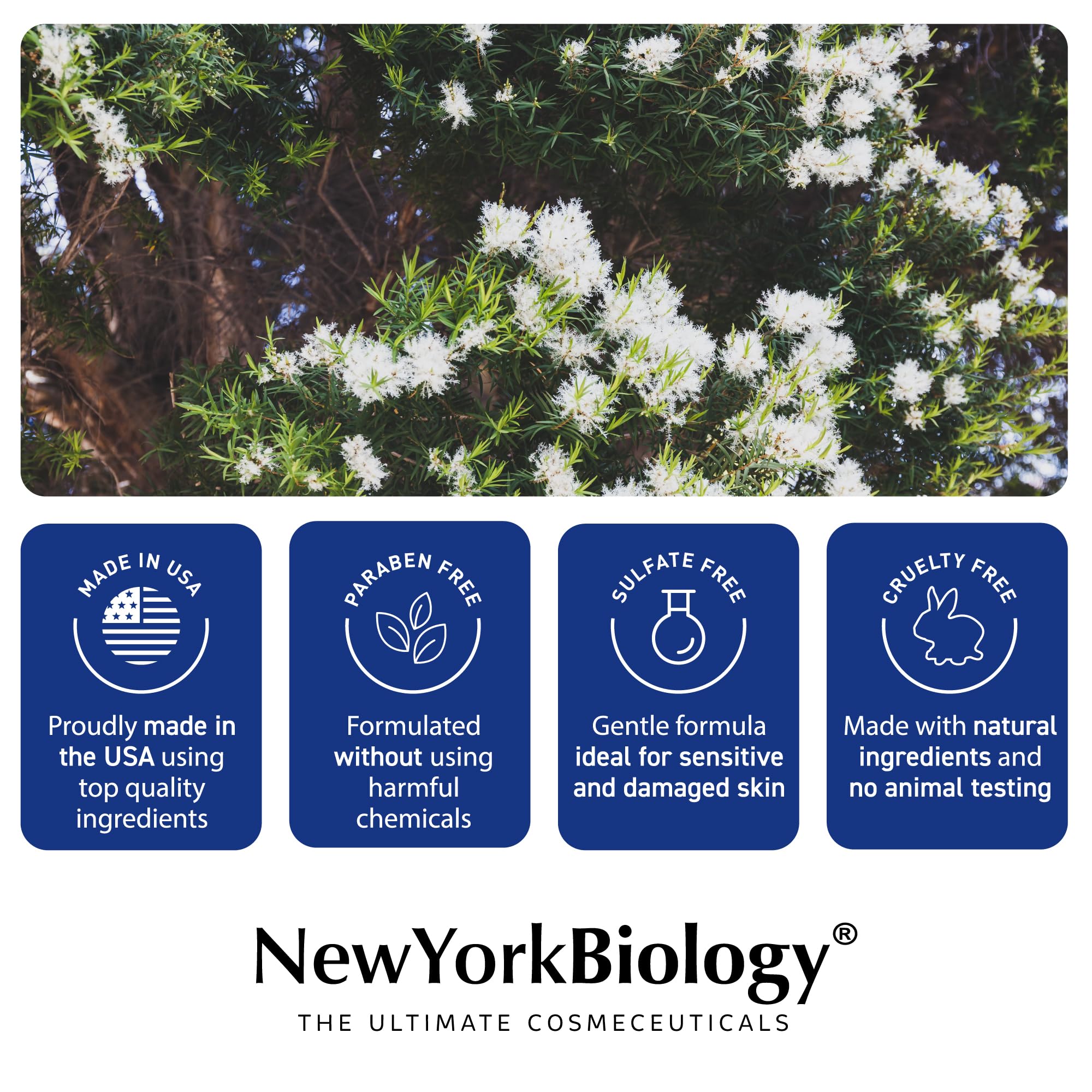 New York Biology bottle in shower with hand using wash highlighting refreshing clean