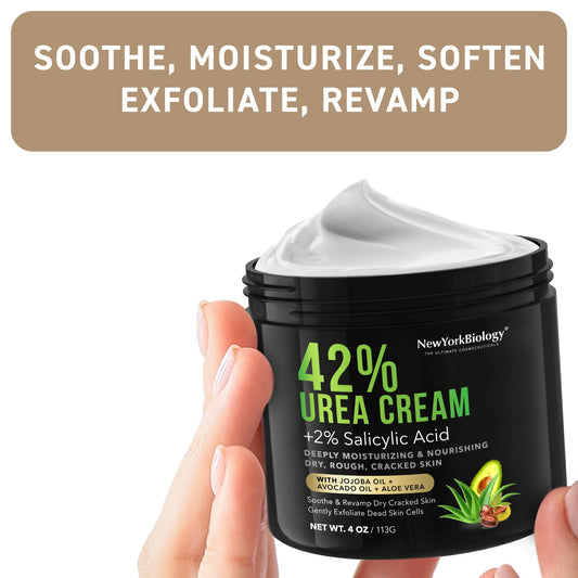 NEW YORK BIOLOGY cream texture close-up highlighting rich, hydrating consistency