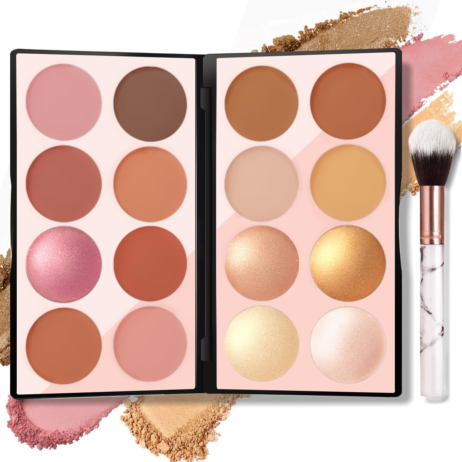 NewBang front view of closed palette shows compact travel-ready design and organization