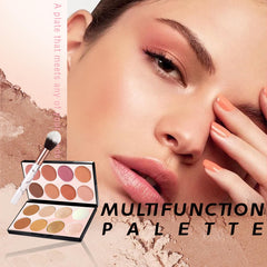 NewBang open palette displaying 16 blush contour highlighter shades for versatile looks