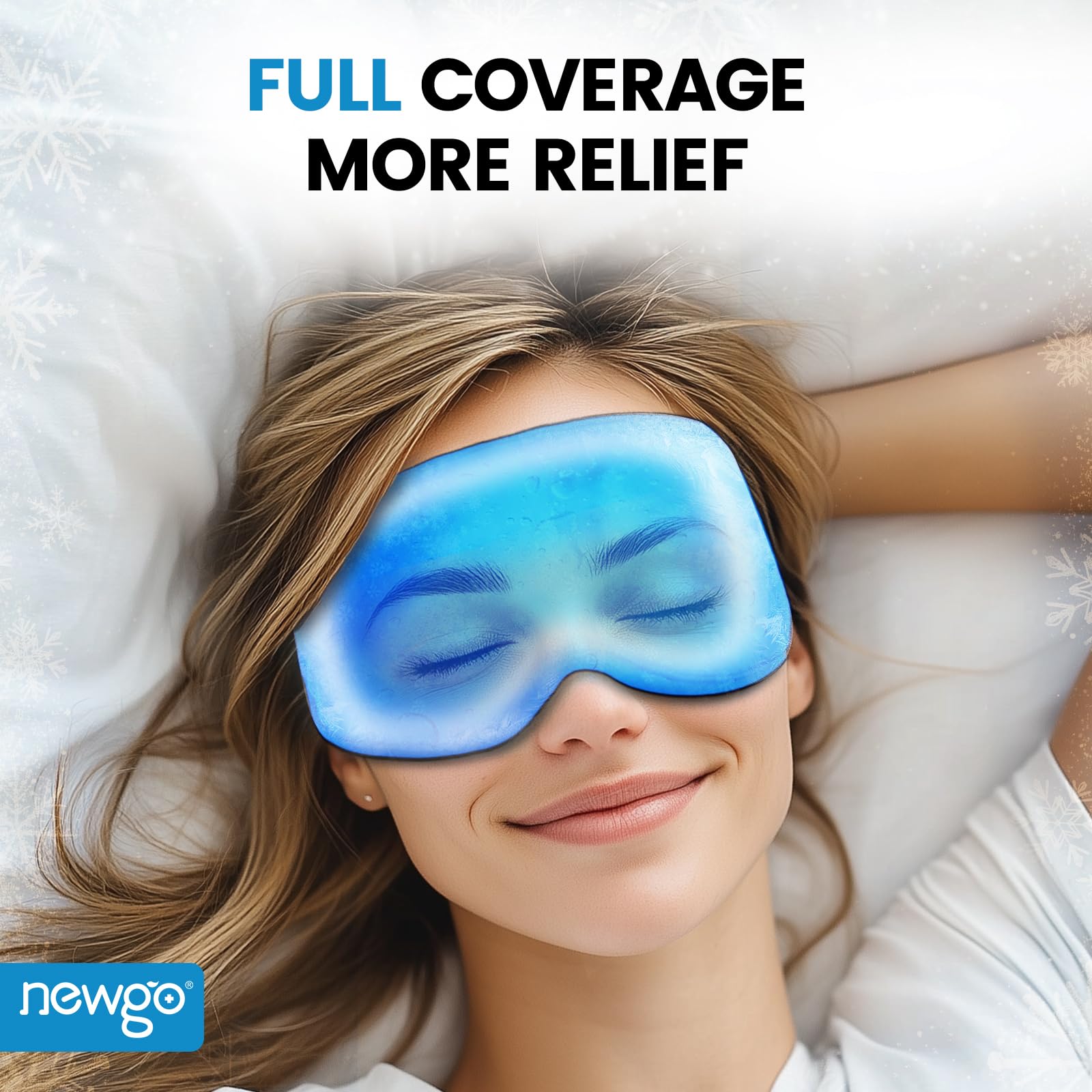 NEWGO close-up of 3D contour that prevents pressure on eyelids for comfort