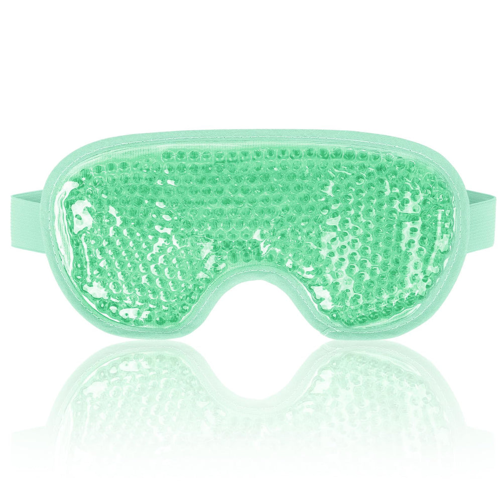 NEWGO front view eye mask showing shape and color for soothing relief