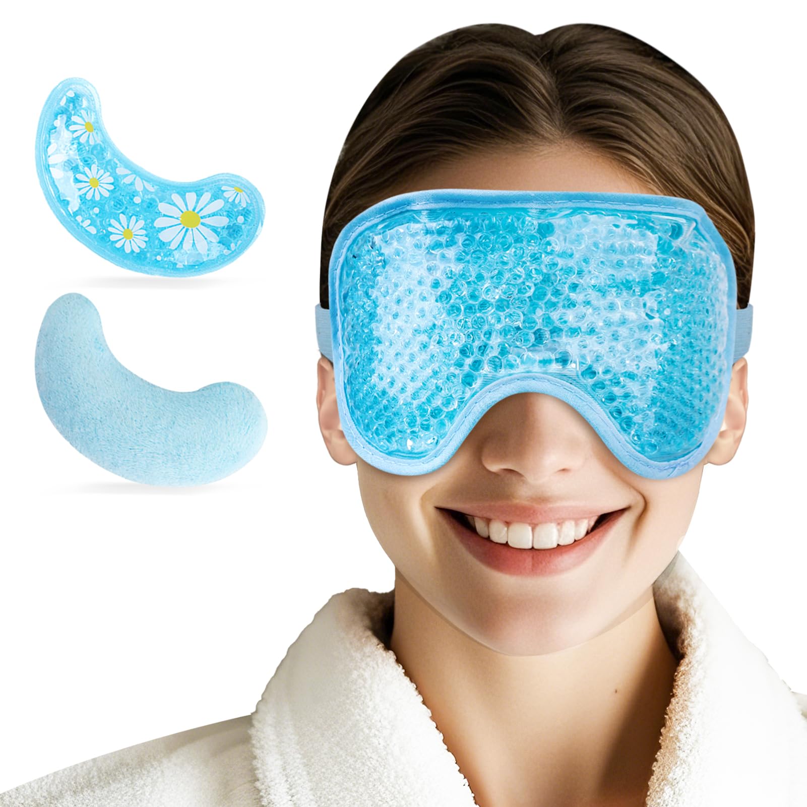 NEWGO eye mask plush closeup highlighting soft fabric for gentle comfort