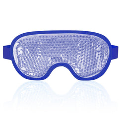 NEWGO navy blue front view showing compact cooling eye mask, portable relief