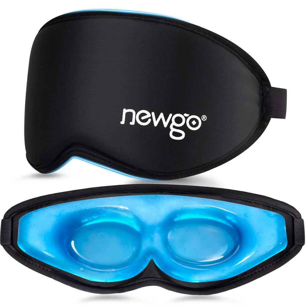 NEWGO front view showing blackout fit and gentle contour for restful sleep