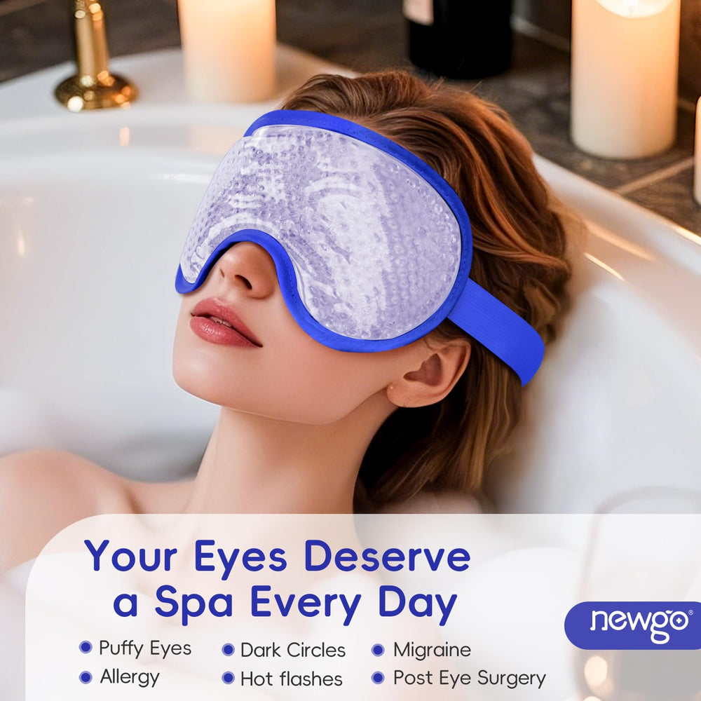 NEWGO flexible gel edge showing bendability to conform to eye contours