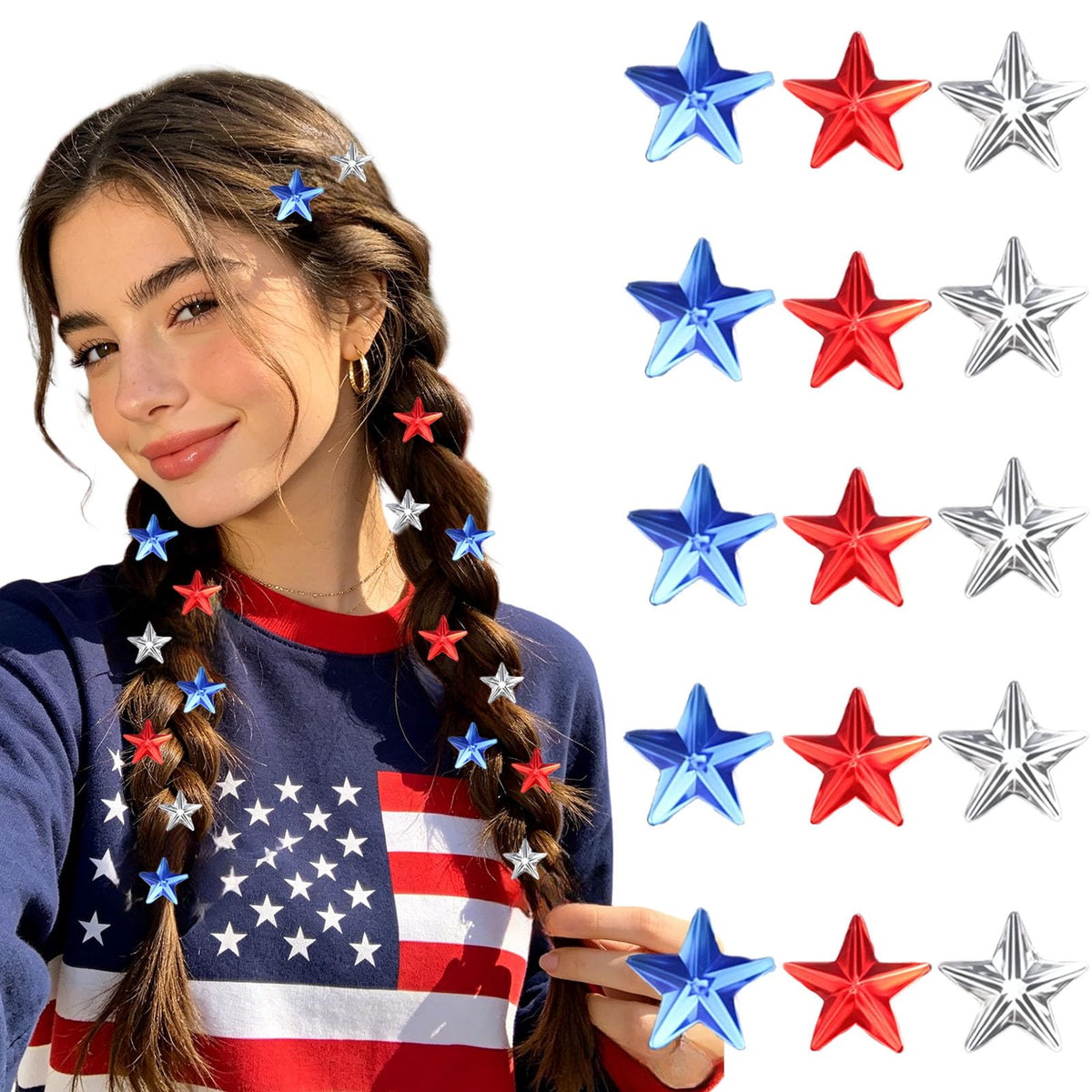 NEWSPIED front packaging showing red white blue star clips and festive set benefit