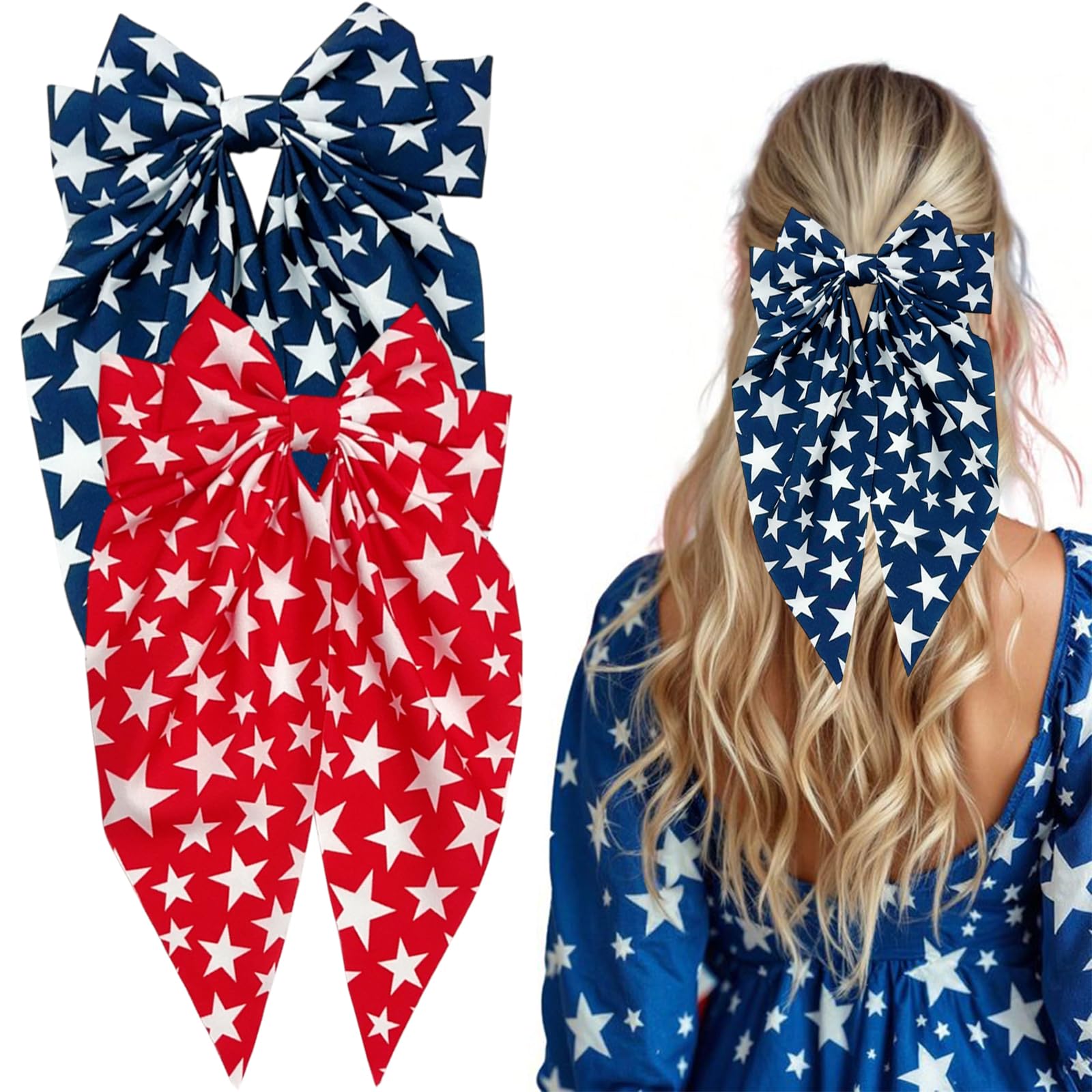 NEWSPIED pattern blue and red stars showcasing vivid patriotic design contrast