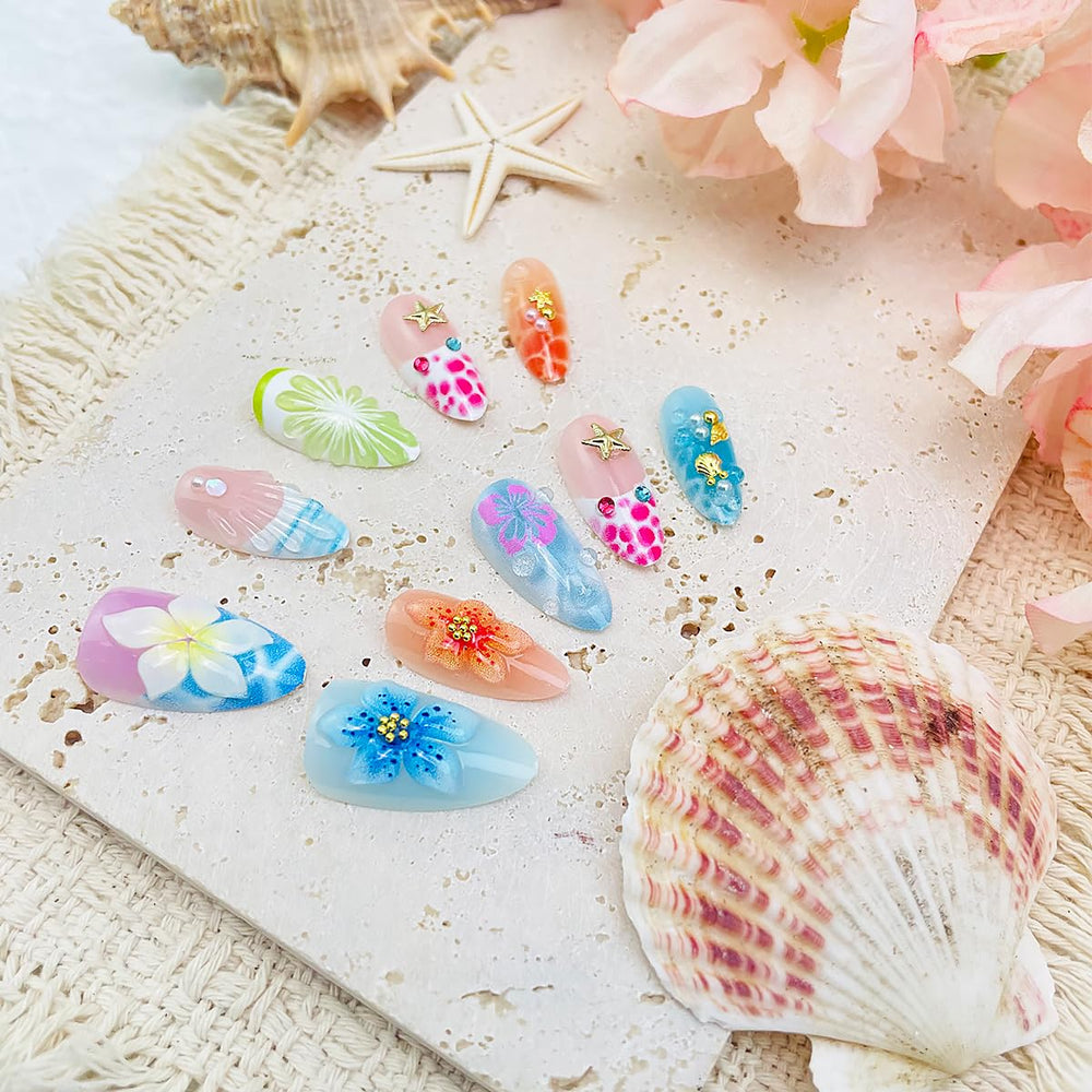 NEWSPIED starfish, shell and pearl embellishments, beach-themed decorative appeal