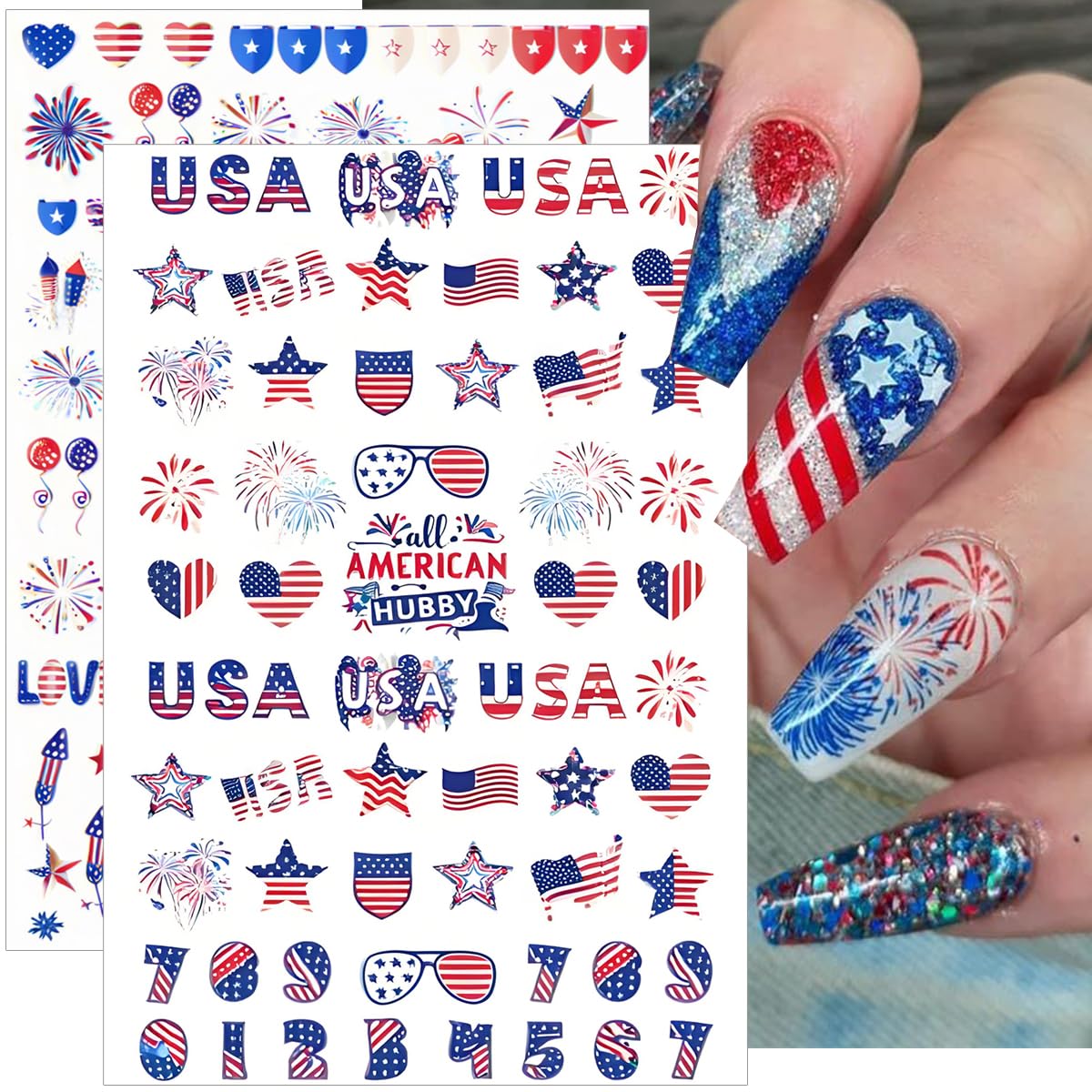 NEWSPIED close-up of sticker texture and crisp star-flag edges for precise application