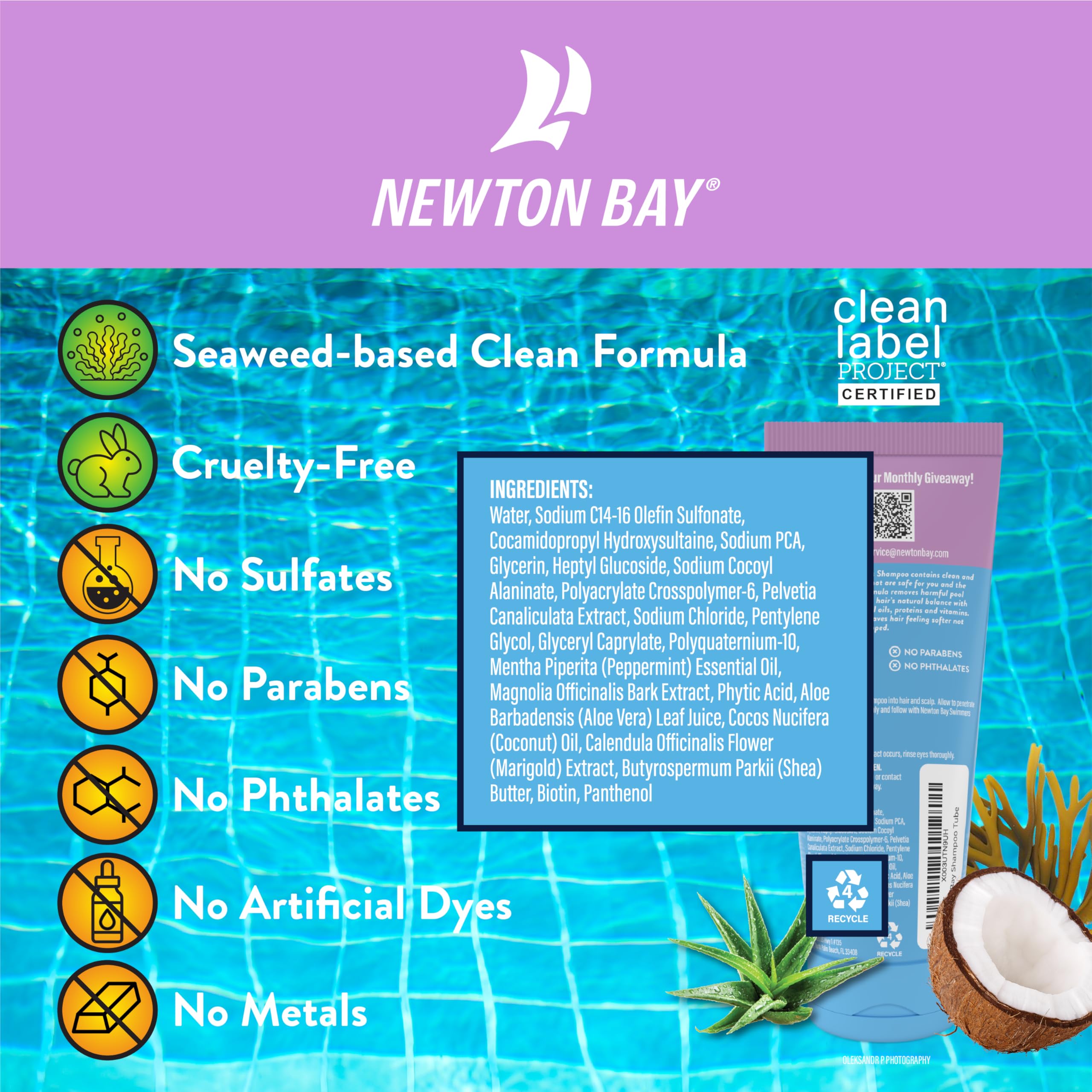 Newton Bay open tube with cap visible highlighting easy dispensing