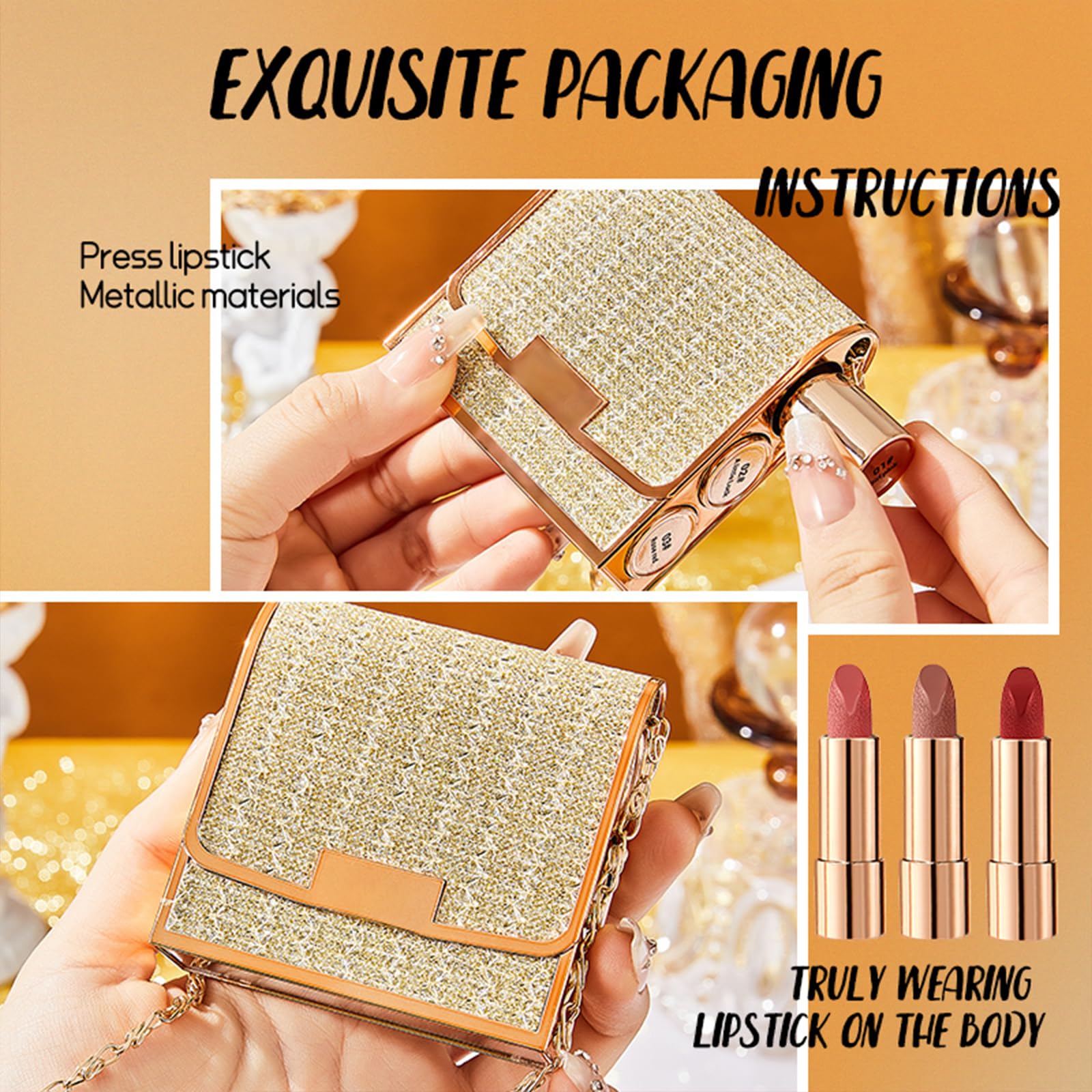 Newvenper set styled with an evening clutch for gift-ready presentation