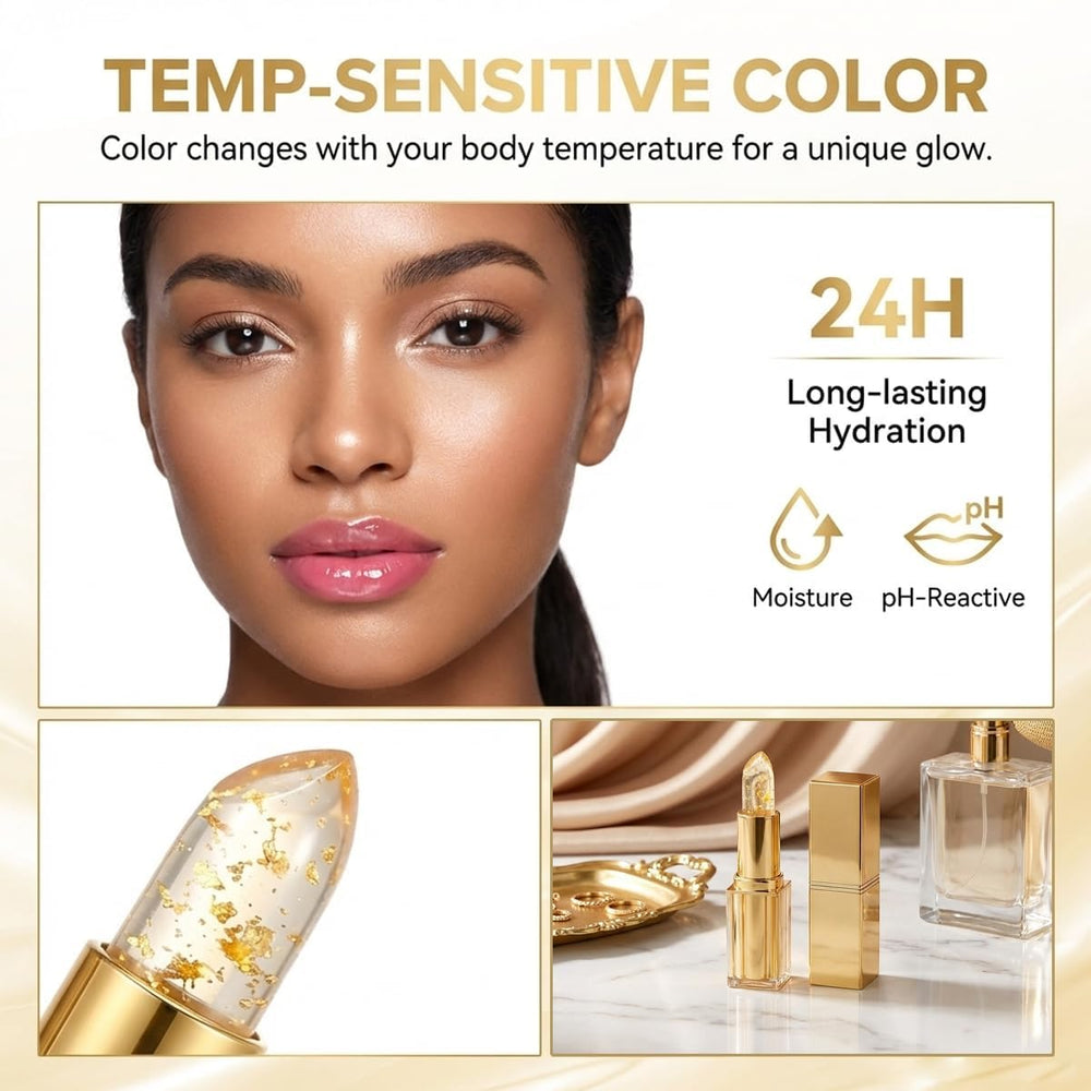 Nexalyn clear stick changing to tint on lip surface, visible color shift