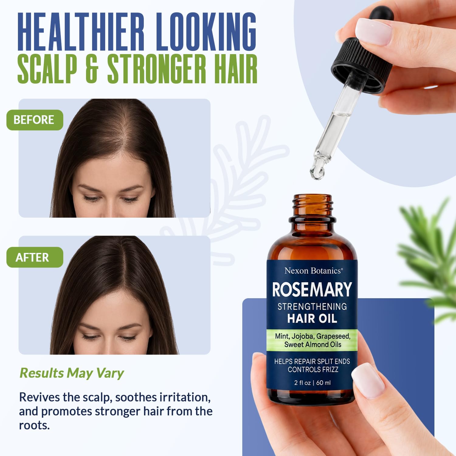 Nexon Botanics dropper releasing lightweight oil texture for quick absorption