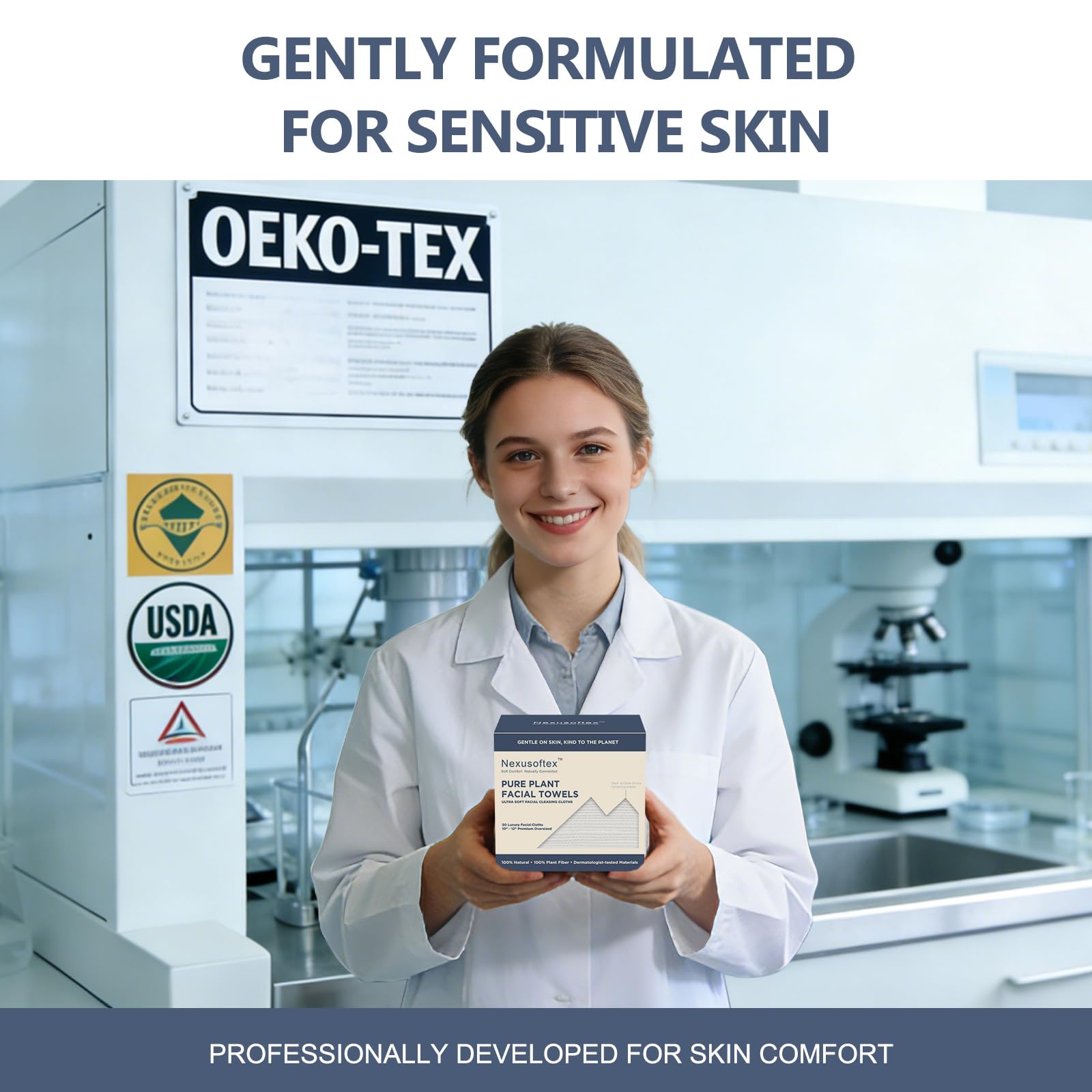 Nexusoftex compostable badge lifestyle linking plant-based materials to disposal