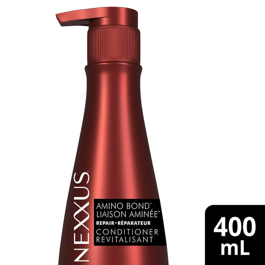 Nexxus conditioner texture on palm highlighting creamy slip and hydrating feel