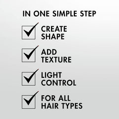 Nexxus application on damp hair demonstrating easy styling control benefit