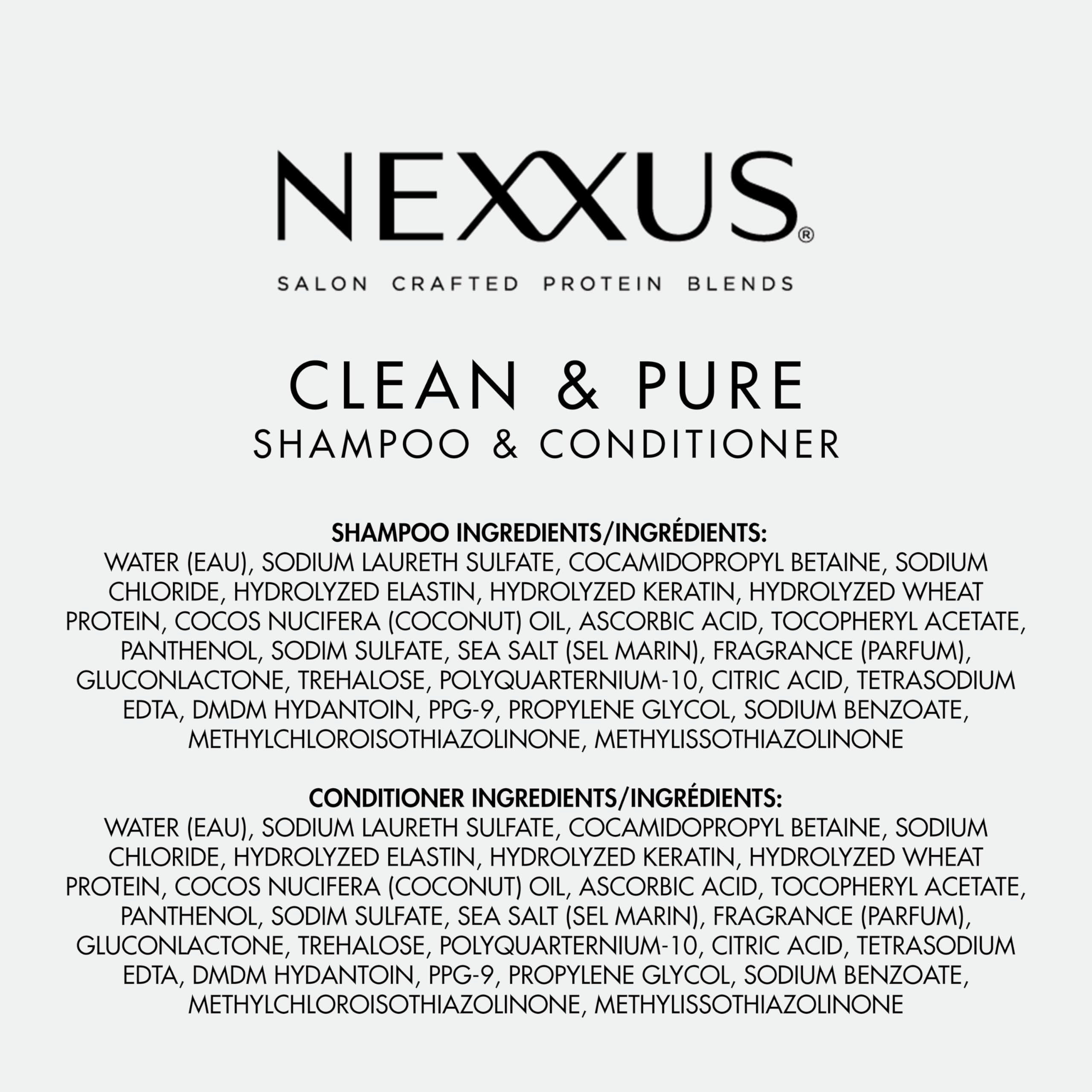 Nexxus shampoo and conditioner used together illustrating balanced care