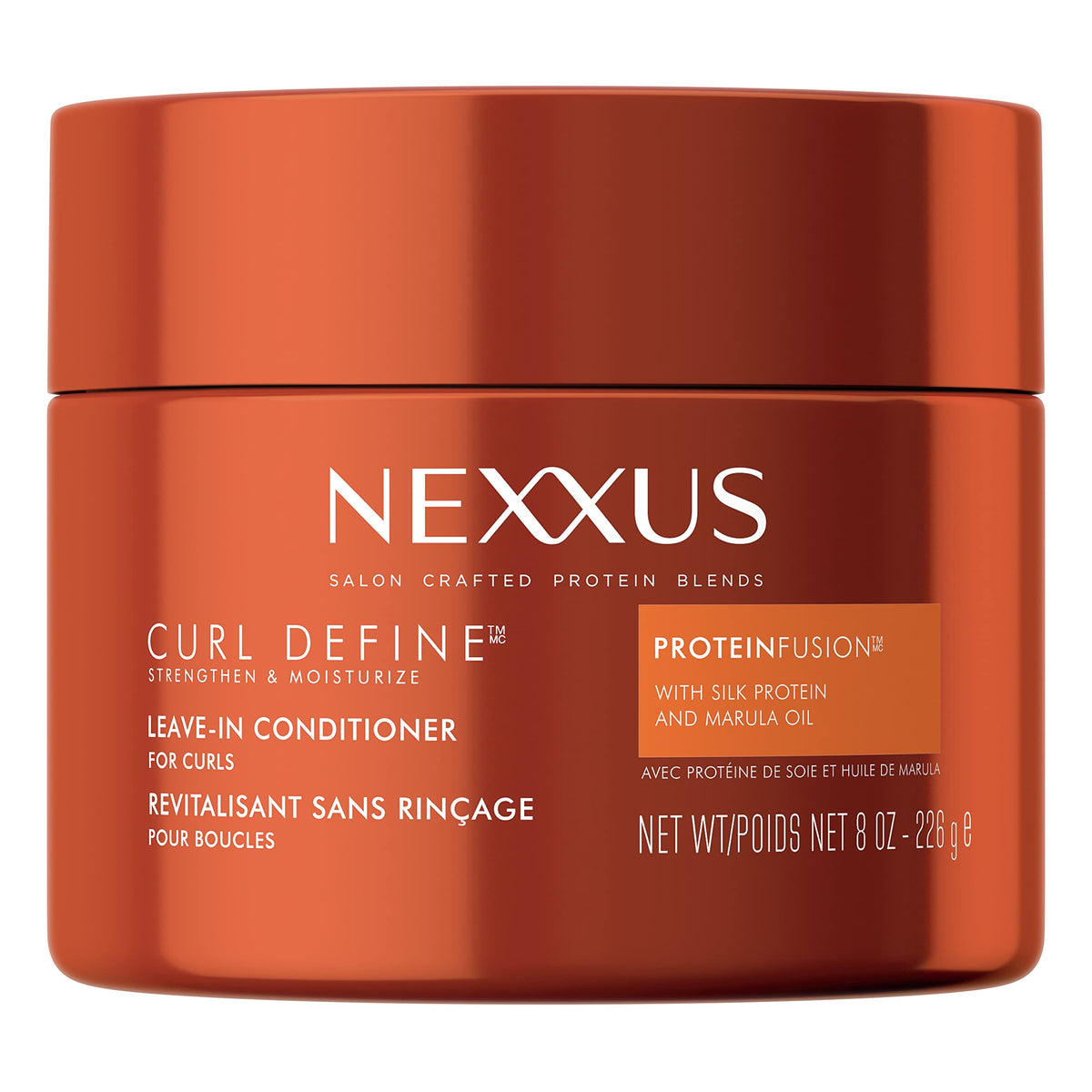Nexxus front packaging showing product label and benefits