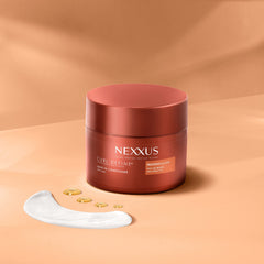 Nexxus 8 oz bottle next to a ruler showing true size