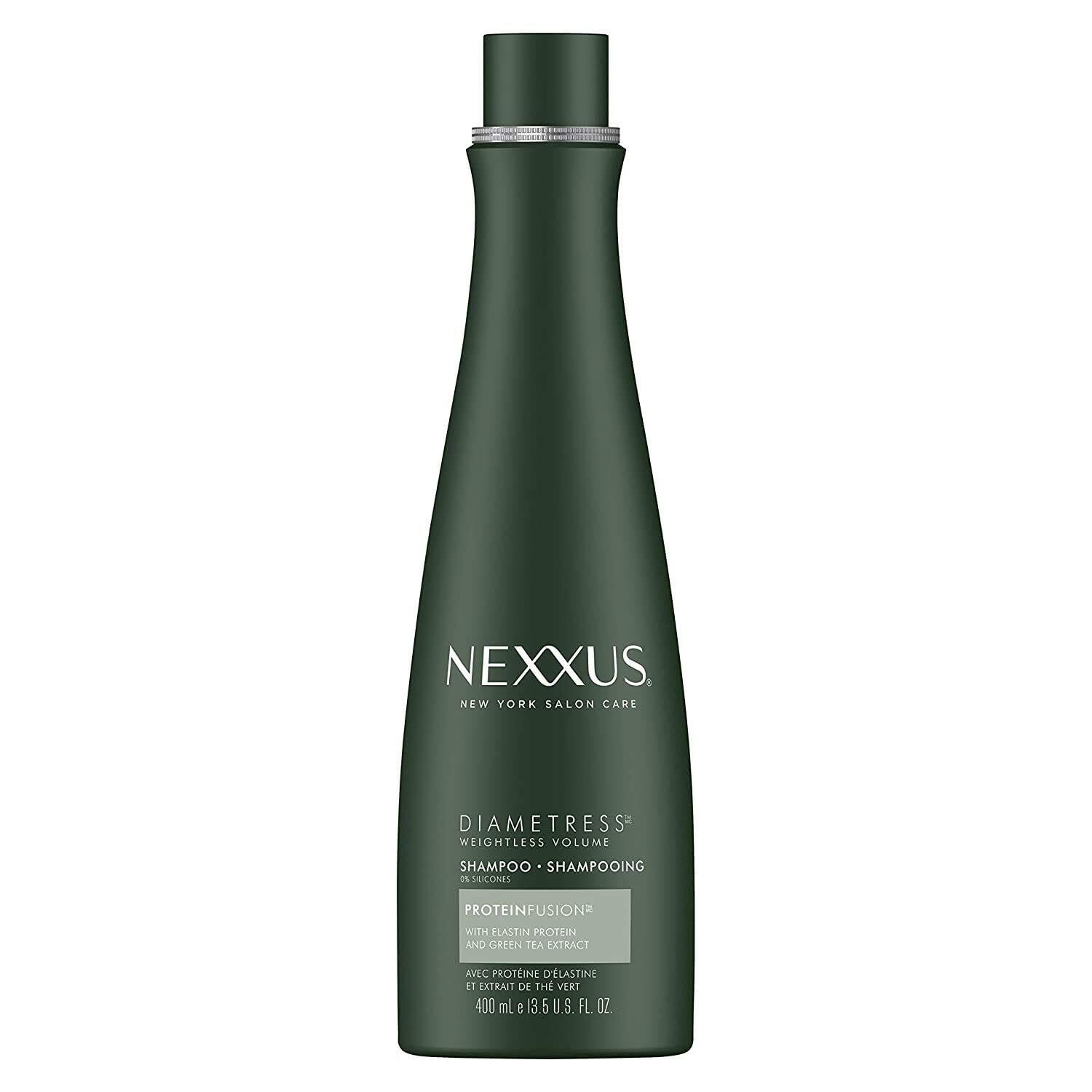 Nexxus DIAMETRESS front packaging showing twin 13.5 oz bottles for value
