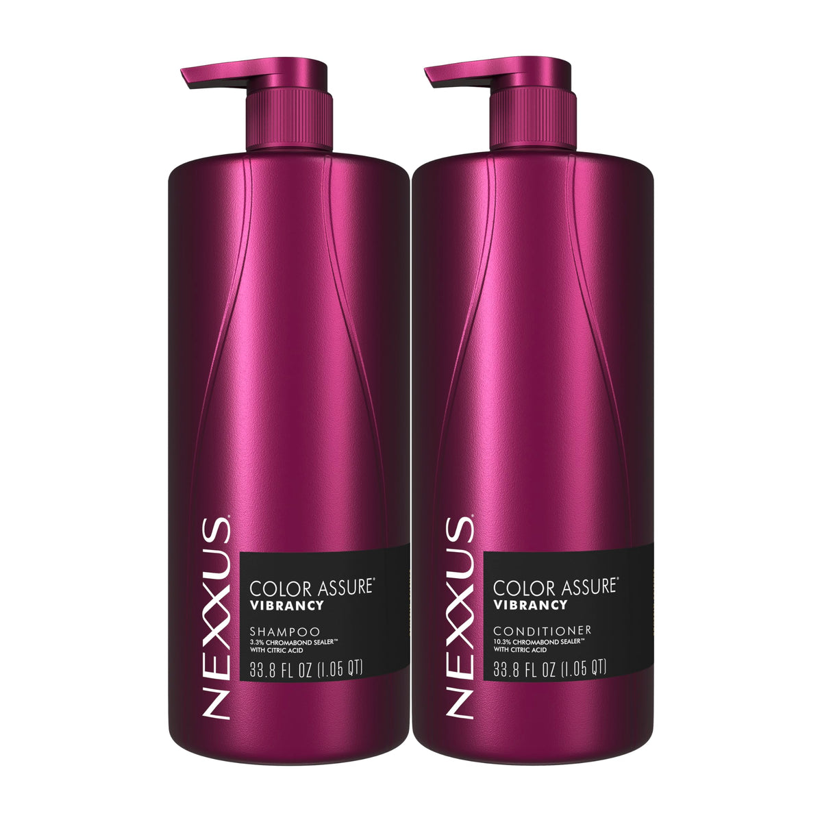 Nexxus front bottles showing packaging and clear product identity for quick recognition