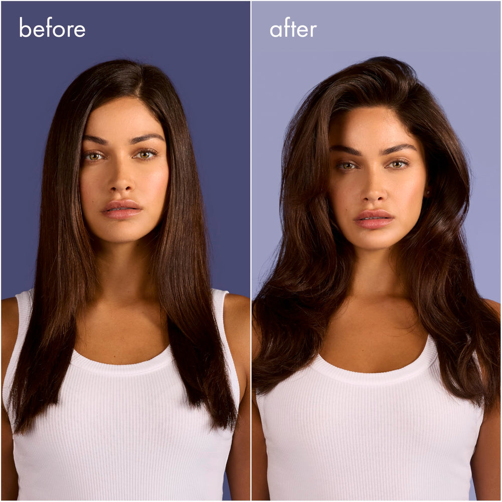 Nexxus styling foam dispensed in hand offering flexible hold and airy volume