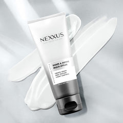 Nexxus cream texture close-up showing smooth weightless formula benefit