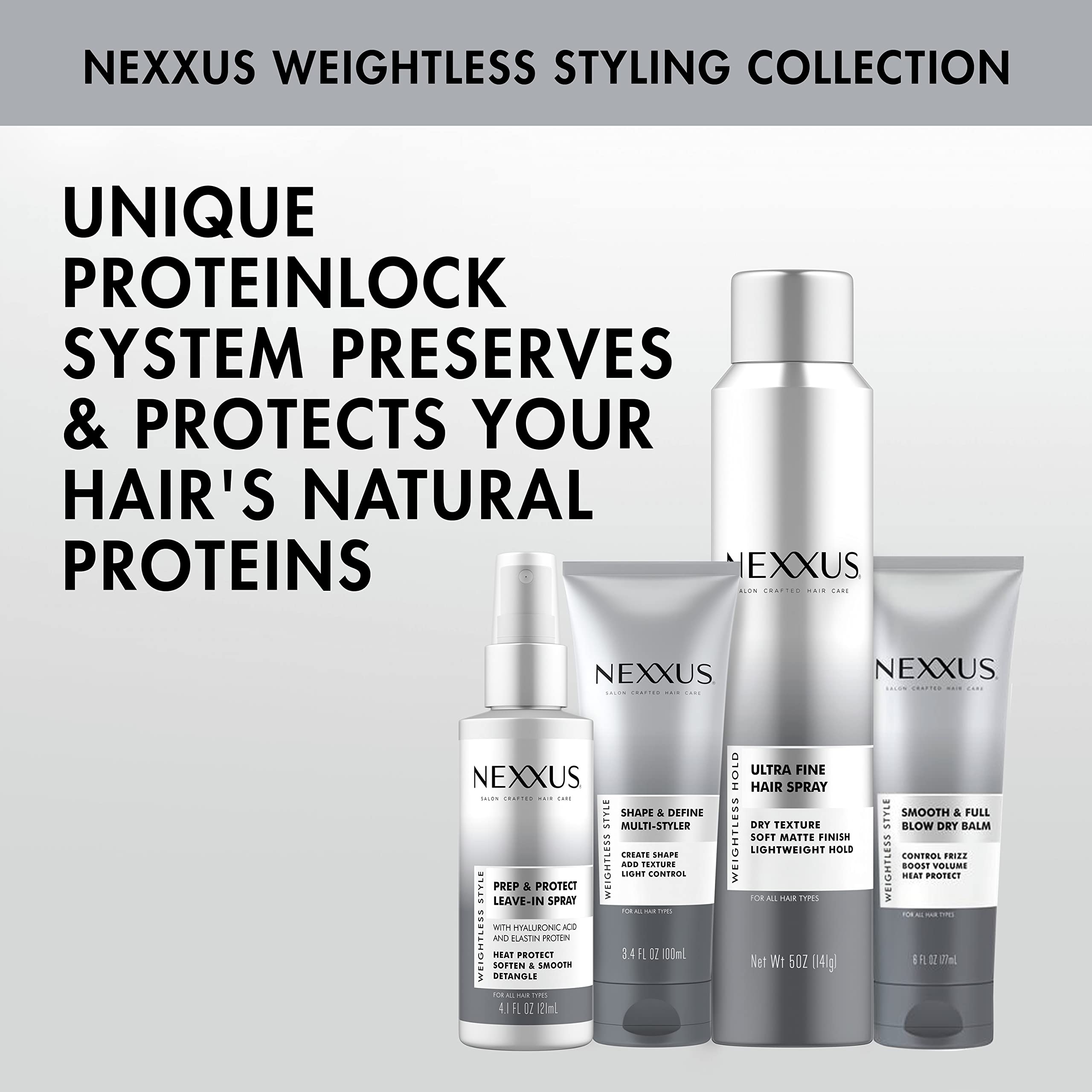Nexxus on long hair showing separation and reduced flyaways benefit